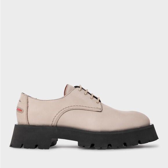 NWT Paul Smith Beige Suede 'Dawn' Lace Up Shoes size 41 or 8 - Picture 4 of 5
